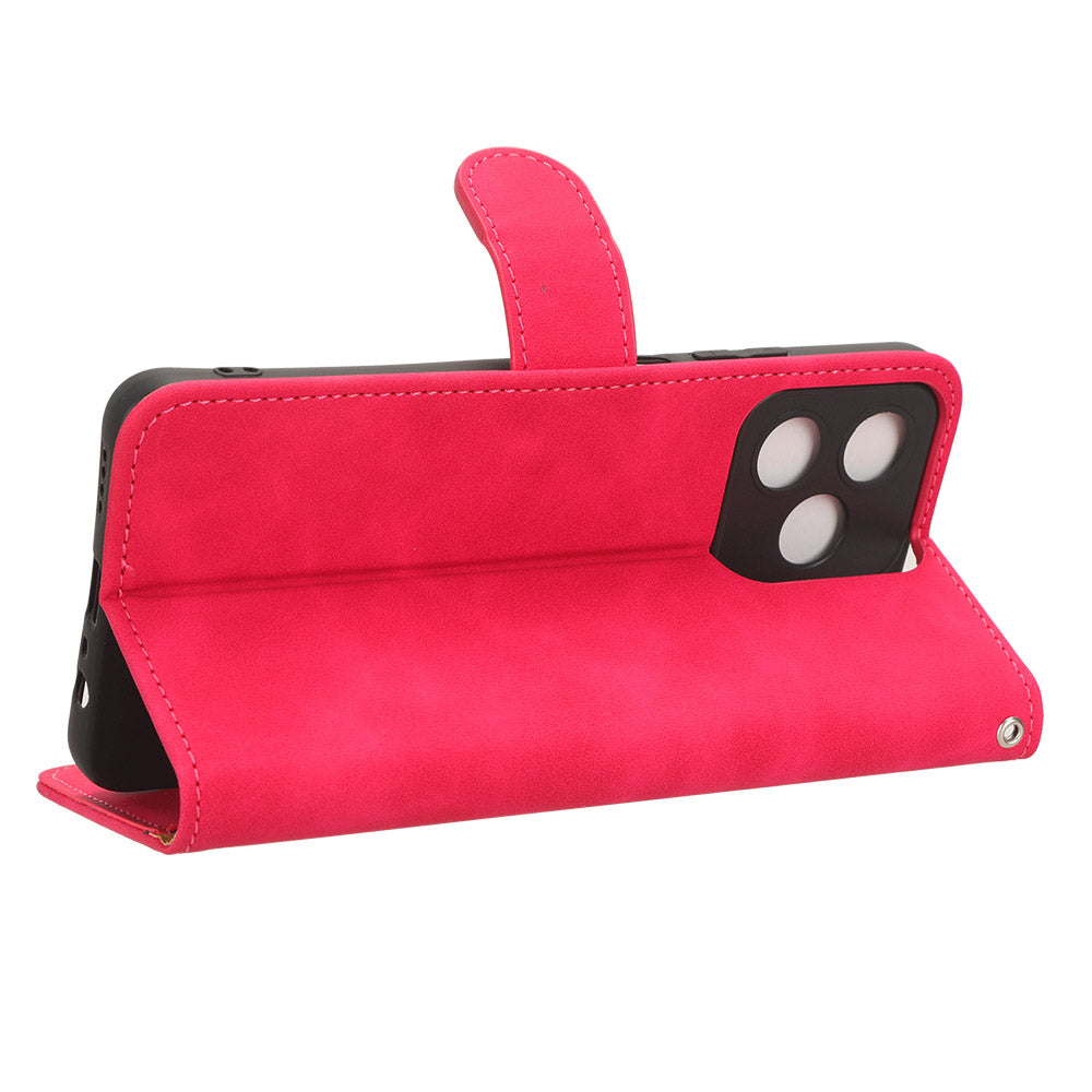 Leather Phone Case for Realme C53 4G , Flip Stand Wallet Skin-touch Protective Cover