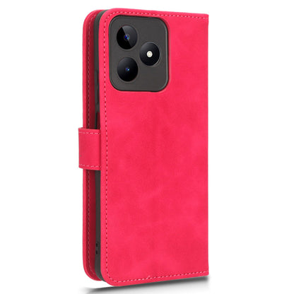 Leather Phone Case for Realme C53 4G , Flip Stand Wallet Skin-touch Protective Cover