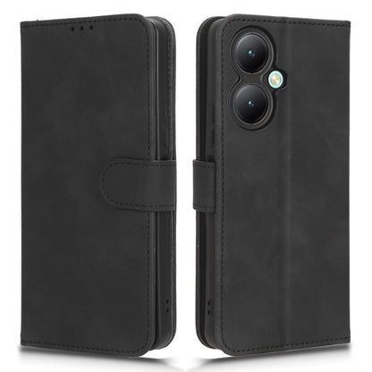 For vivo Y35+ 5G PU Leather Wallet Case Skin-touch Anti-drop Phone Cover with Stand