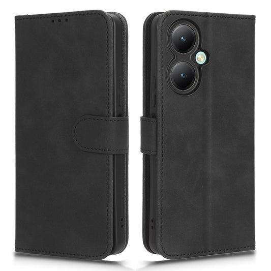 For vivo Y35+ 5G PU Leather Wallet Case Skin-touch Anti-drop Phone Cover with Stand