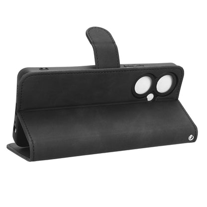 For vivo Y35+ 5G PU Leather Wallet Case Skin-touch Anti-drop Phone Cover with Stand