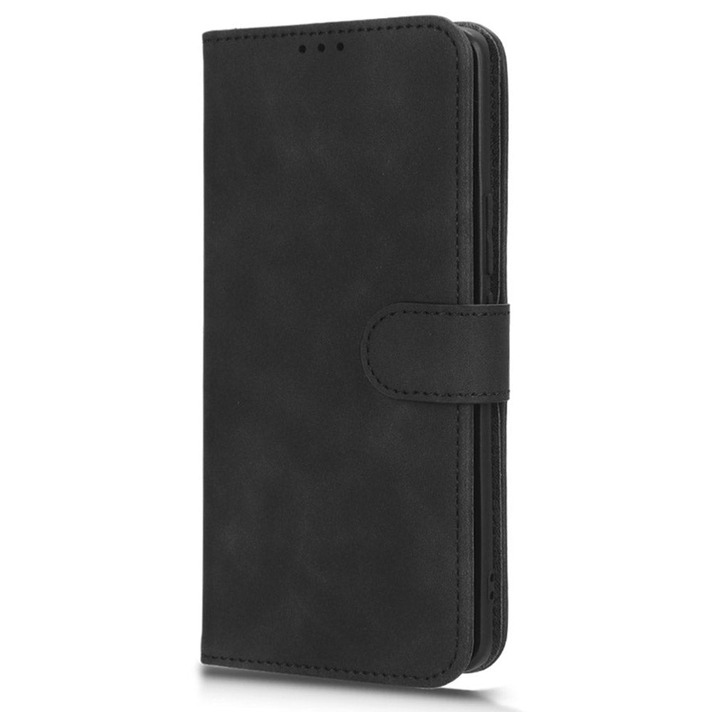 For vivo Y35+ 5G PU Leather Wallet Case Skin-touch Anti-drop Phone Cover with Stand