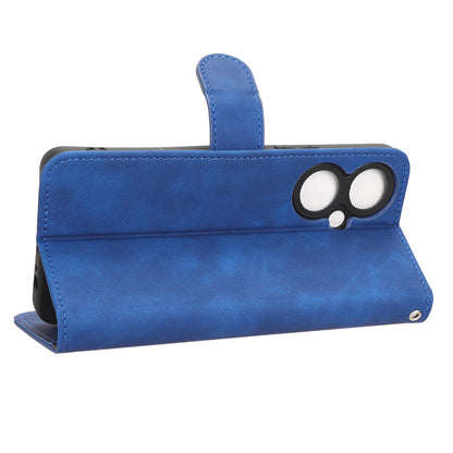 For vivo Y35+ 5G PU Leather Wallet Case Skin-touch Anti-drop Phone Cover with Stand