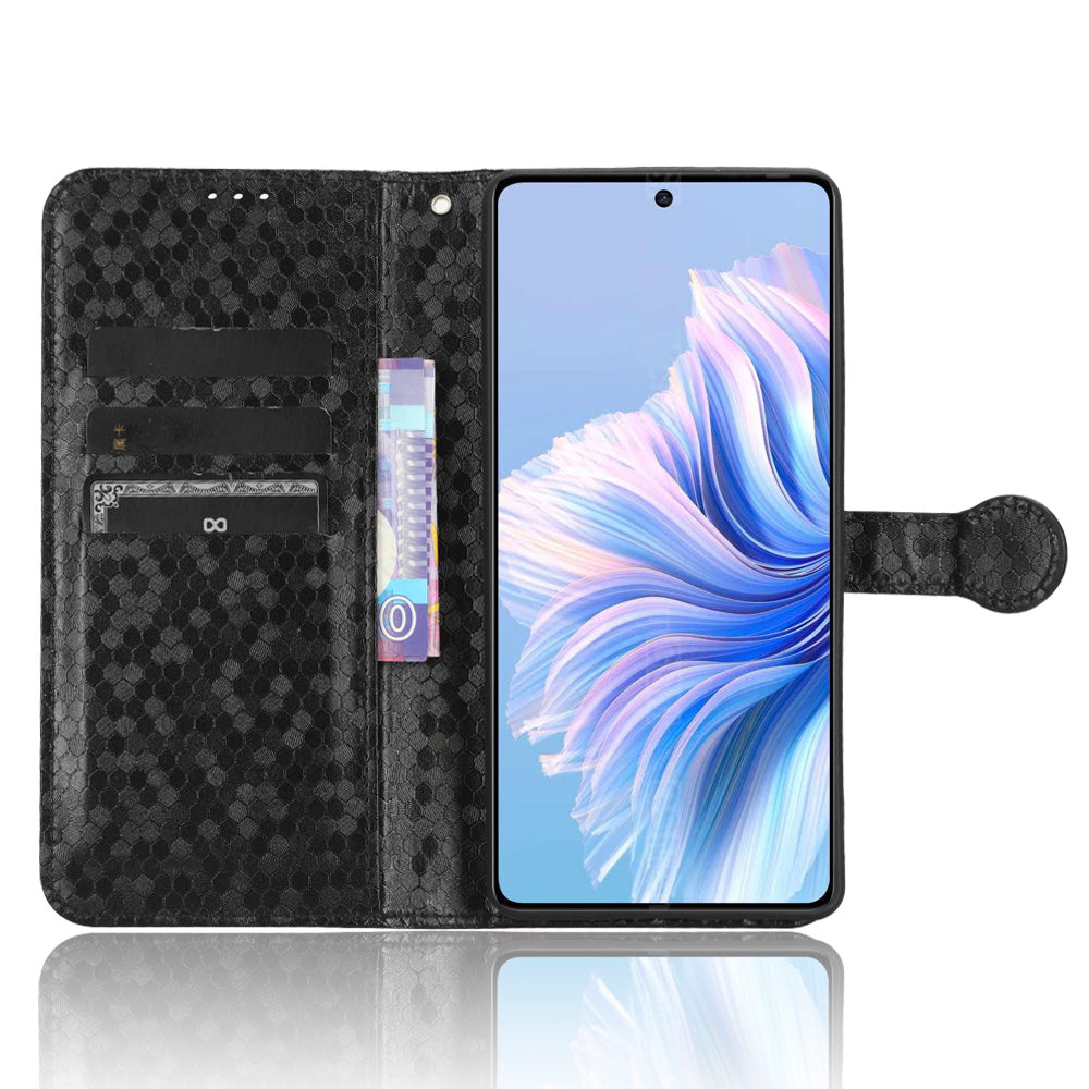 For Tecno Camon 20 Premier 5G PU Leather Wallet Case Dot Imprinted Phone Cover with Stand