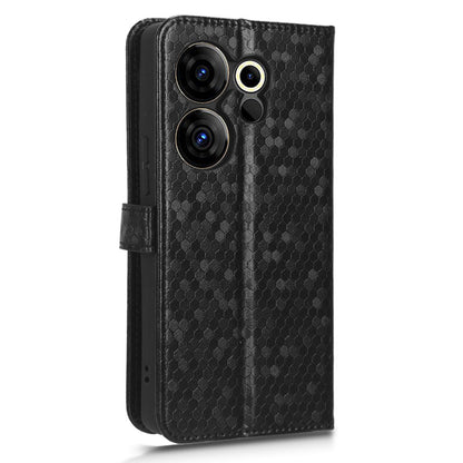 For Tecno Camon 20 Premier 5G PU Leather Wallet Case Dot Imprinted Phone Cover with Stand