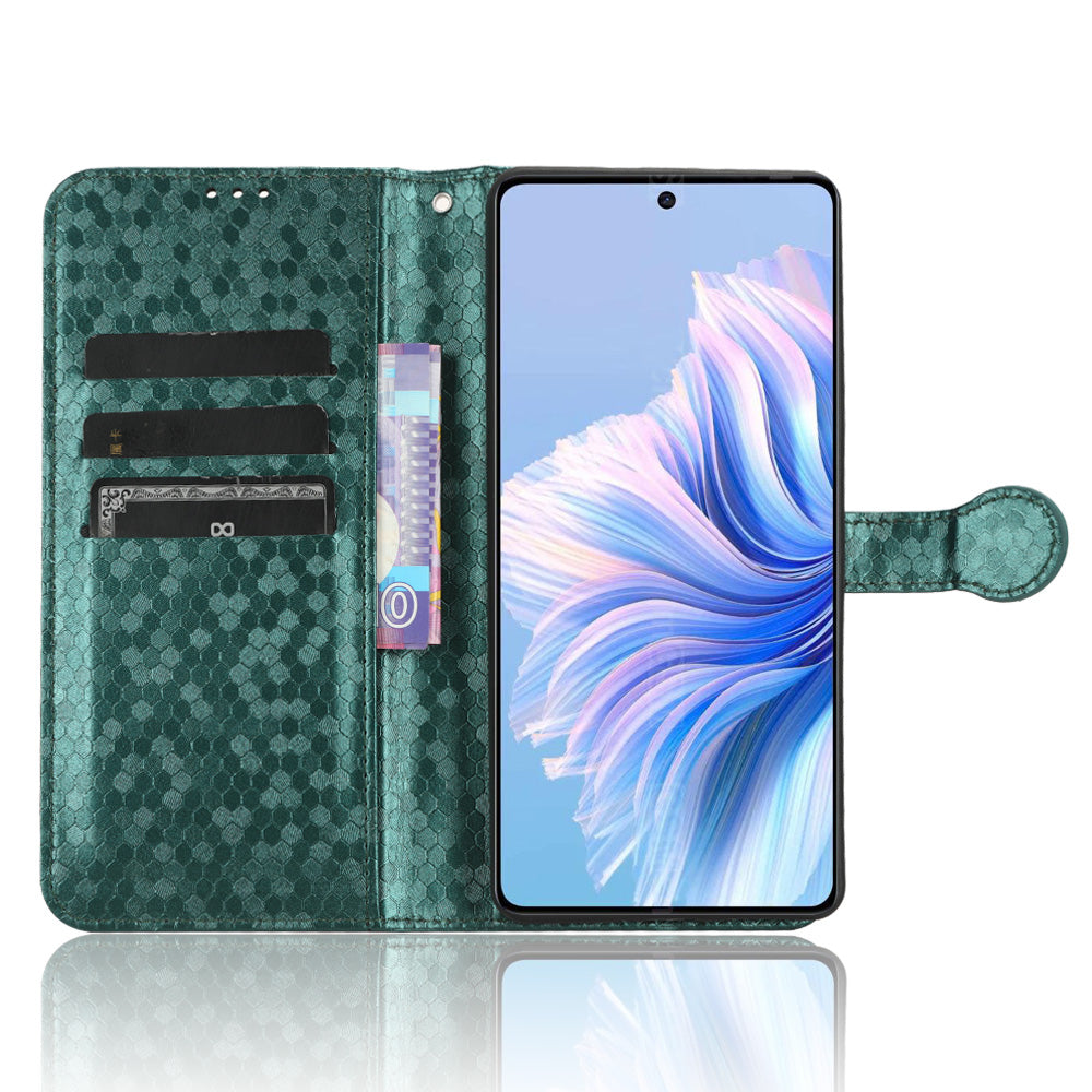 For Tecno Camon 20 Premier 5G PU Leather Wallet Case Dot Imprinted Phone Cover with Stand