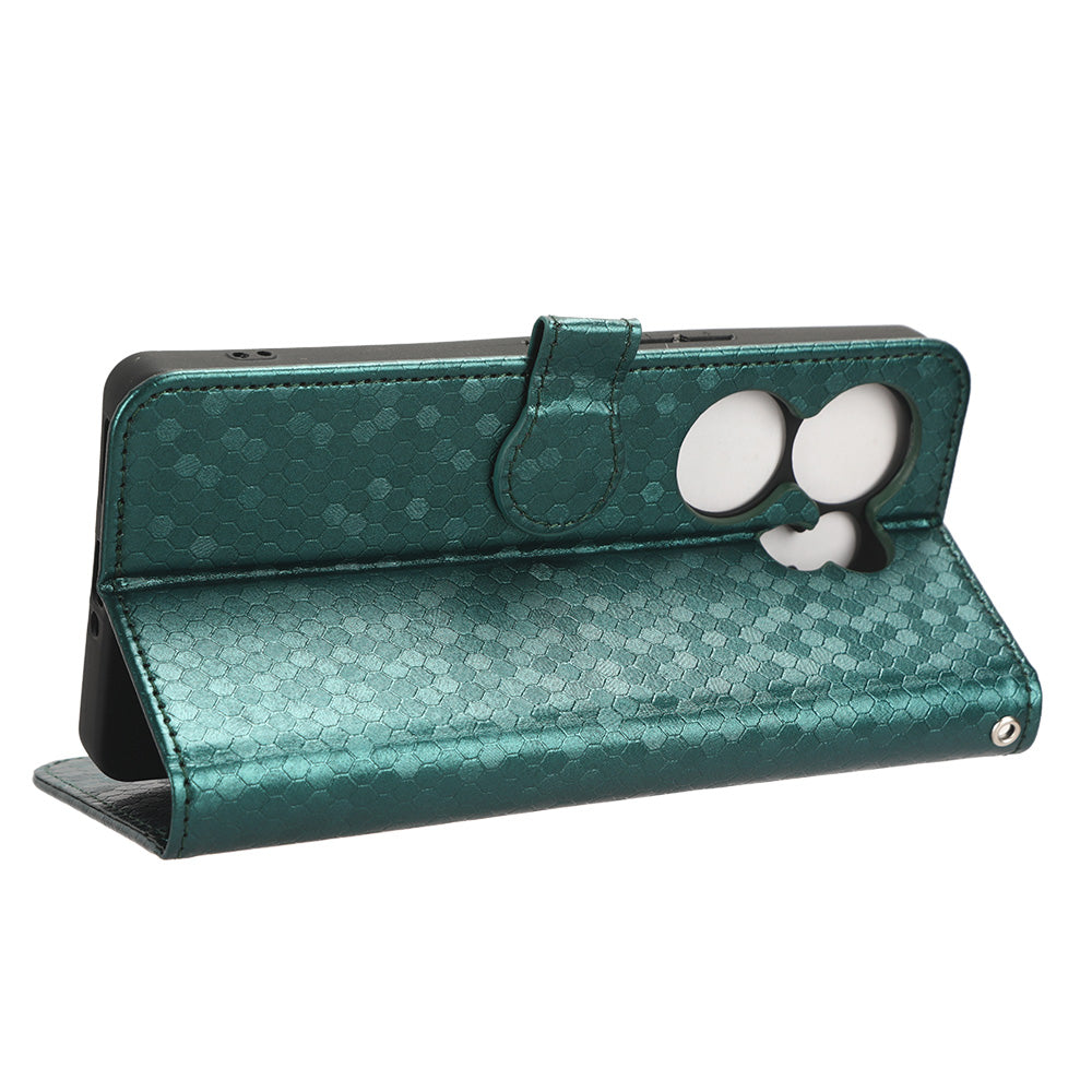 For Tecno Camon 20 Premier 5G PU Leather Wallet Case Dot Imprinted Phone Cover with Stand