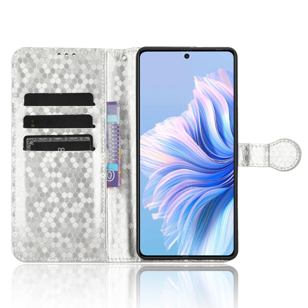 For Tecno Camon 20 Premier 5G PU Leather Wallet Case Dot Imprinted Phone Cover with Stand