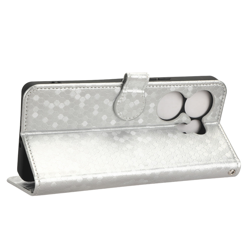 For Tecno Camon 20 Premier 5G PU Leather Wallet Case Dot Imprinted Phone Cover with Stand