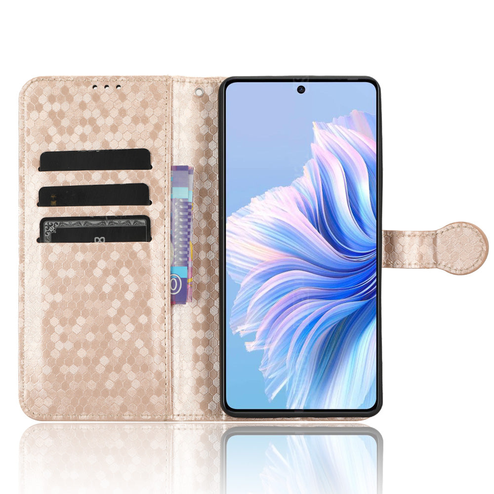 For Tecno Camon 20 Premier 5G PU Leather Wallet Case Dot Imprinted Phone Cover with Stand