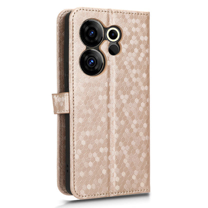For Tecno Camon 20 Premier 5G PU Leather Wallet Case Dot Imprinted Phone Cover with Stand
