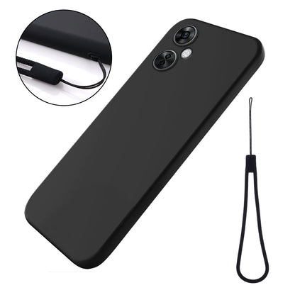 For OnePlus Nord N30 5G / CE 3 Lite 5G Protection Case Soft Lining Liquid Silicone Phone Cover with Strap