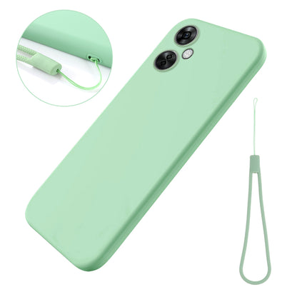 For OnePlus Nord N30 5G / CE 3 Lite 5G Protection Case Soft Lining Liquid Silicone Phone Cover with Strap