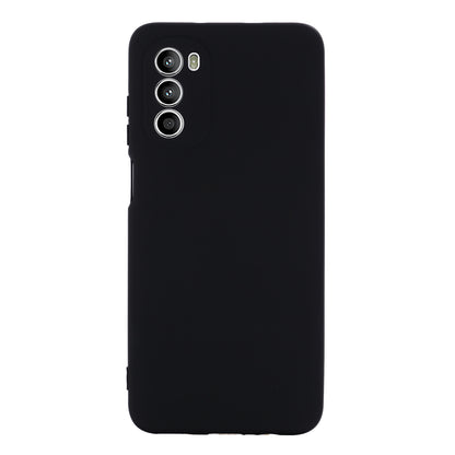Phone Case for Motorola Moto G71s 5G , Liquid Silicone Soft Lining Anti-scratch Cover with Strap