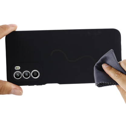 Phone Case for Motorola Moto G71s 5G , Liquid Silicone Soft Lining Anti-scratch Cover with Strap