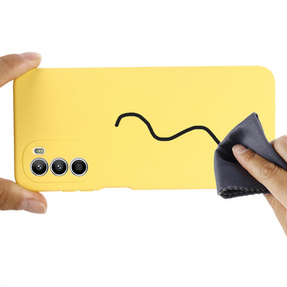 Phone Case for Motorola Moto G71s 5G , Liquid Silicone Soft Lining Anti-scratch Cover with Strap