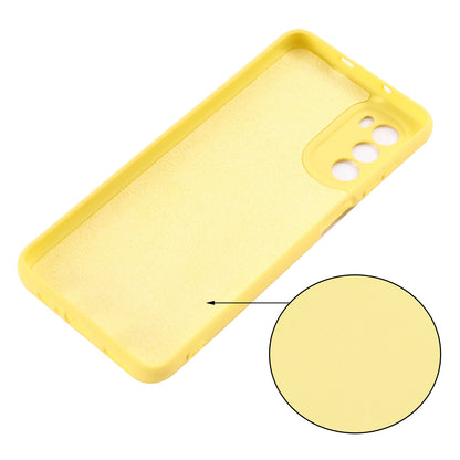 Phone Case for Motorola Moto G71s 5G , Liquid Silicone Soft Lining Anti-scratch Cover with Strap