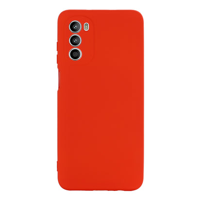 Phone Case for Motorola Moto G71s 5G , Liquid Silicone Soft Lining Anti-scratch Cover with Strap