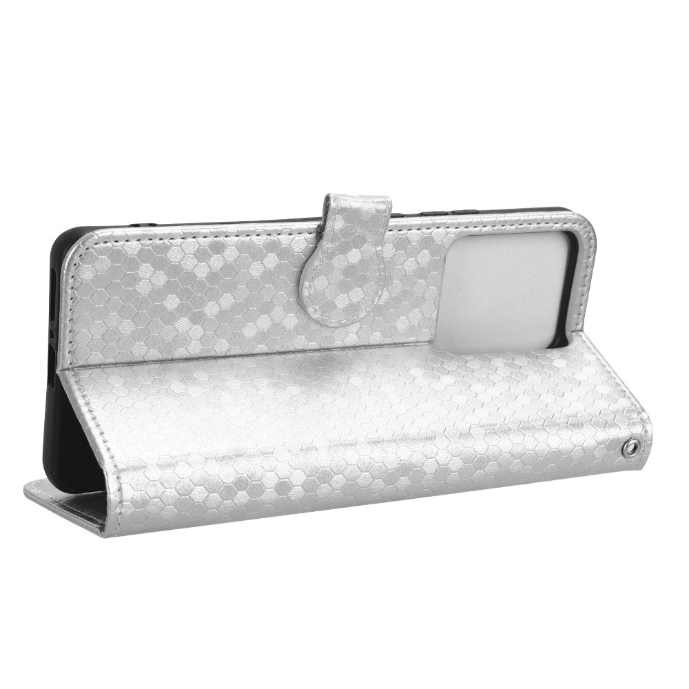 Phone Case for Motorola Edge 40 5G , PU Leather Wallet Stand Dot Imprinted Cover