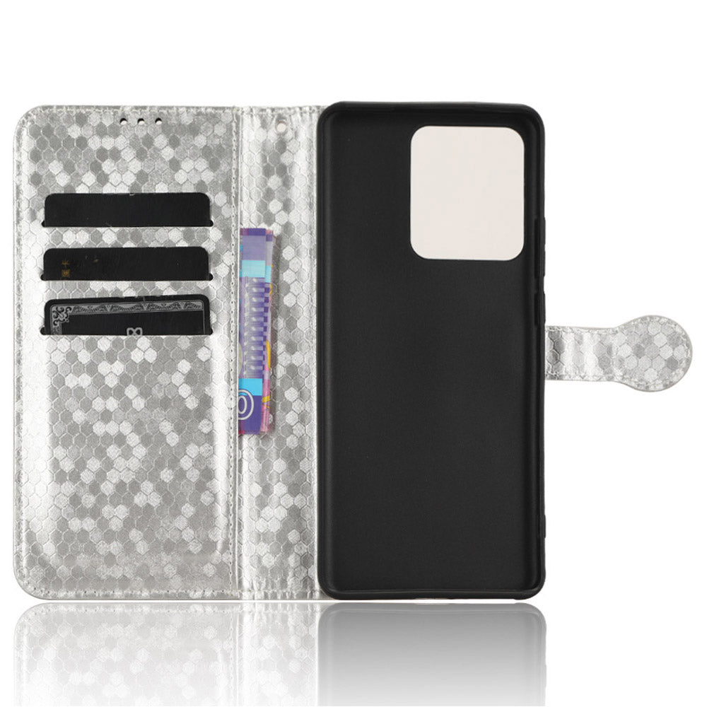 Phone Case for Motorola Edge 40 5G , PU Leather Wallet Stand Dot Imprinted Cover