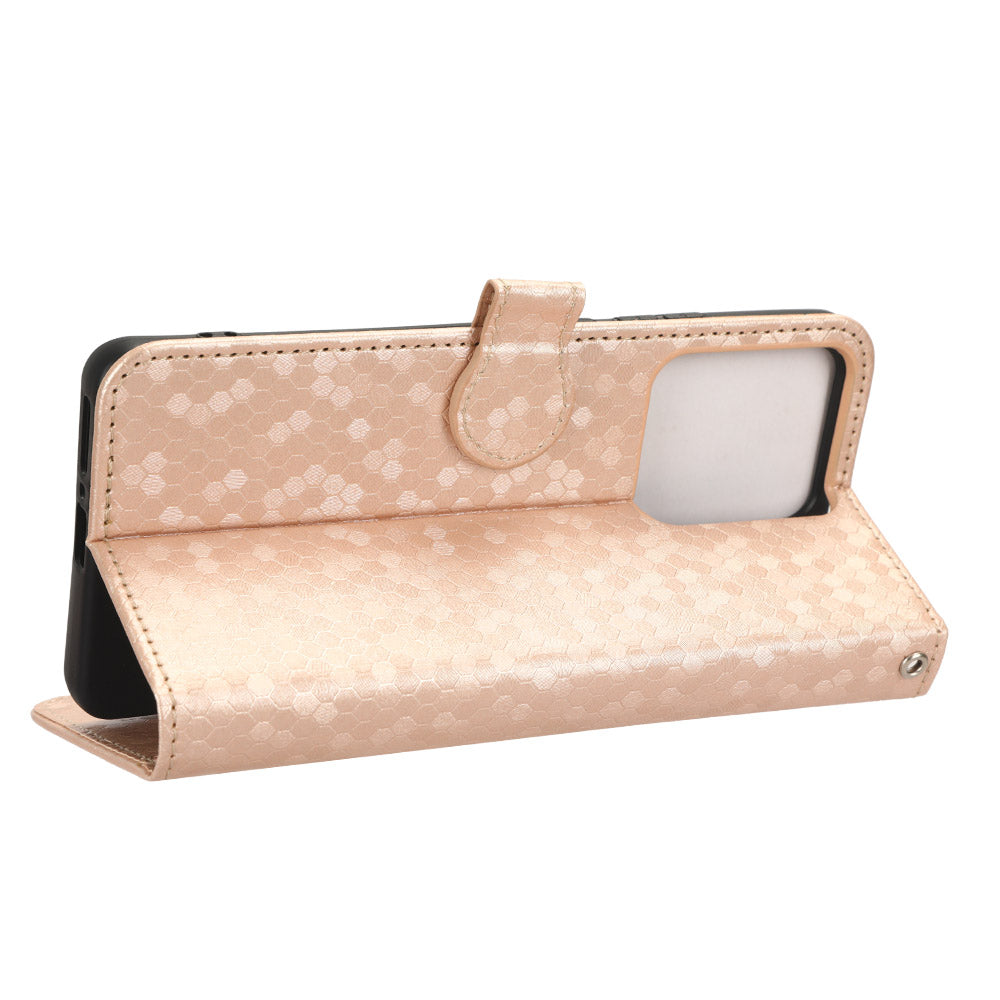 Phone Case for Motorola Edge 40 5G , PU Leather Wallet Stand Dot Imprinted Cover