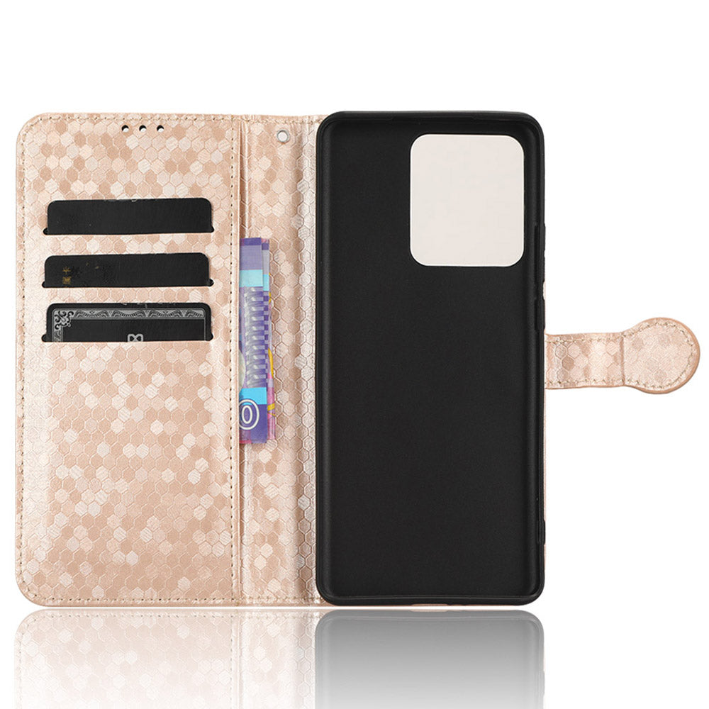 Phone Case for Motorola Edge 40 5G , PU Leather Wallet Stand Dot Imprinted Cover