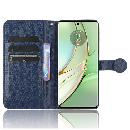 Phone Case for Motorola Edge 40 5G , PU Leather Wallet Stand Dot Imprinted Cover