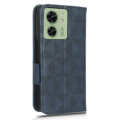 Phone Cover for Motorola Edge 40 5G Imprinted Triangle PU Leather Stand Wallet Case