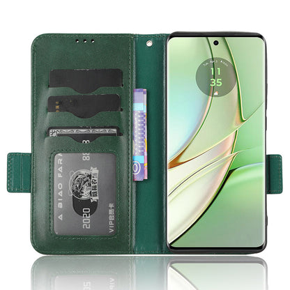 Phone Cover for Motorola Edge 40 5G Imprinted Triangle PU Leather Stand Wallet Case