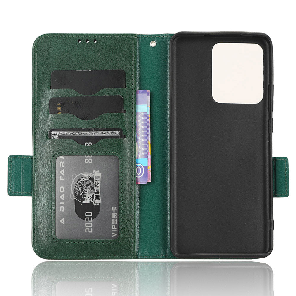 Phone Cover for Motorola Edge 40 5G Imprinted Triangle PU Leather Stand Wallet Case