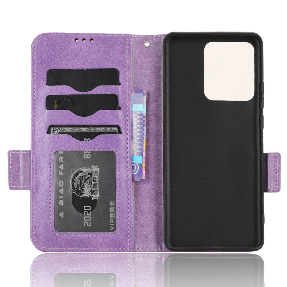 Phone Cover for Motorola Edge 40 5G Imprinted Triangle PU Leather Stand Wallet Case