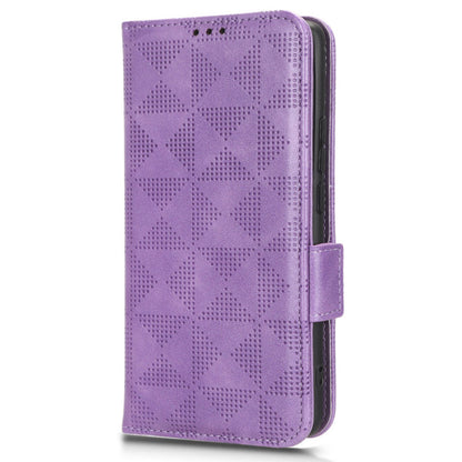 Phone Cover for Motorola Edge 40 5G Imprinted Triangle PU Leather Stand Wallet Case