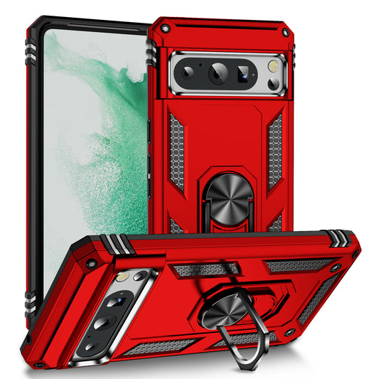 For Google Pixel 8 Pro PC+TPU Kickstand Phone Case Magnetic Car Mount Holder Phone Cover