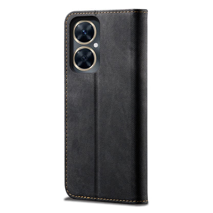 For Huawei Nova 11i / Maimang 20 / Enjoy 60 Pro PU Leather Case Stand Wallet Jeans Cloth Texture Phone Cover