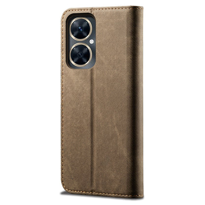 For Huawei Nova 11i / Maimang 20 / Enjoy 60 Pro PU Leather Case Stand Wallet Jeans Cloth Texture Phone Cover