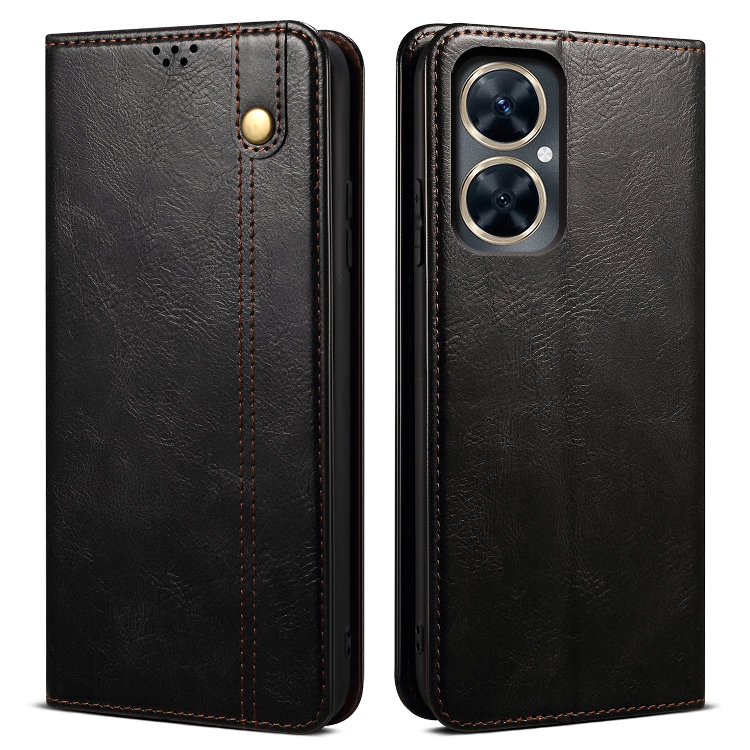 For Huawei Nova 11i / Maimang 20 / Enjoy 60 Pro Wallet Phone Cover Waxy Crazy Horse Texture PU Leather Stand Case