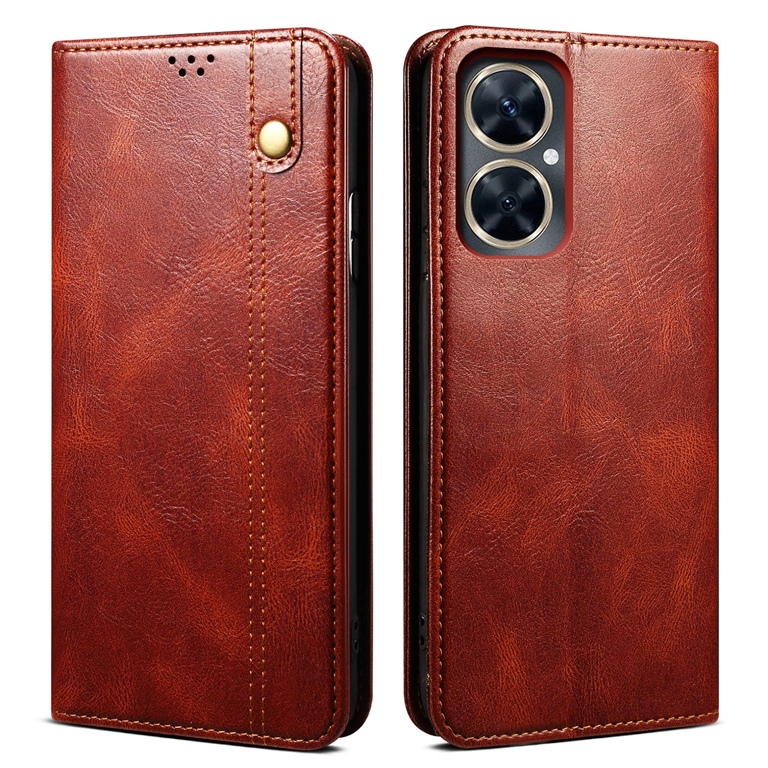 For Huawei Nova 11i / Maimang 20 / Enjoy 60 Pro Wallet Phone Cover Waxy Crazy Horse Texture PU Leather Stand Case
