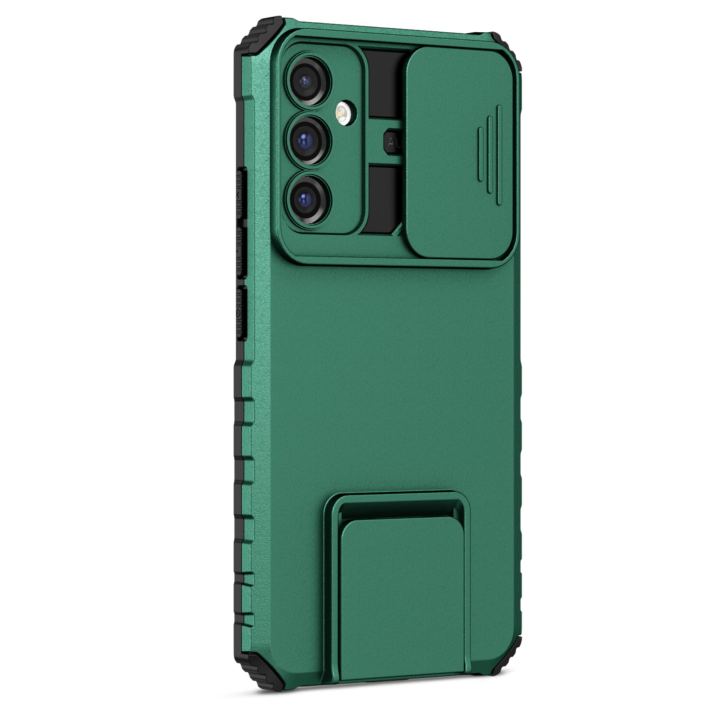 For Samsung Galaxy A34 5G Kickstand Phone Case PC + TPU Phone Protector with Slide Camera Cover