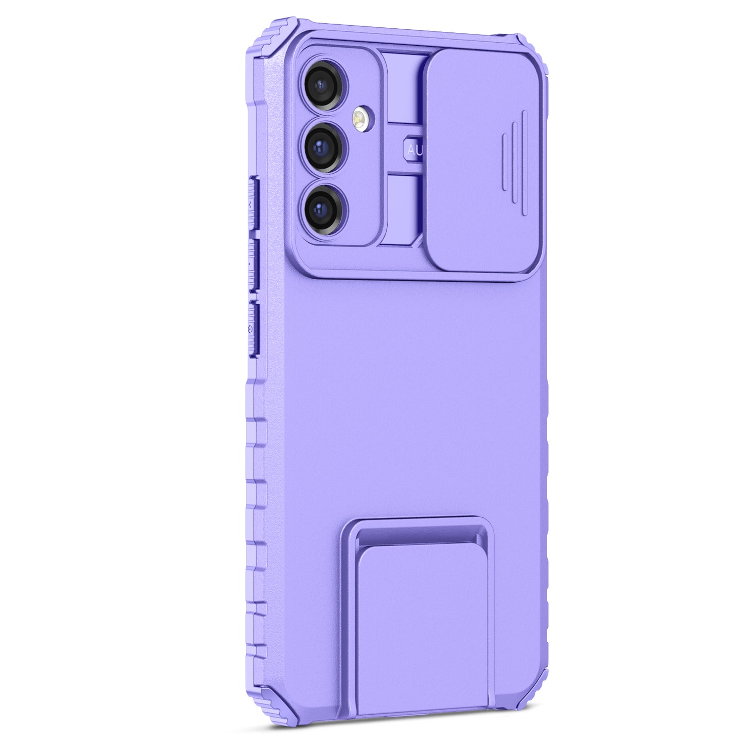 For Samsung Galaxy A34 5G Kickstand Phone Case PC + TPU Phone Protector with Slide Camera Cover