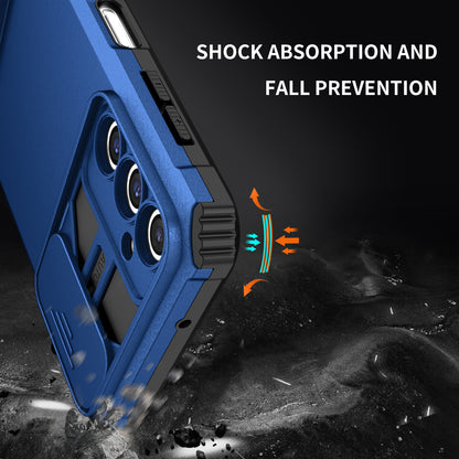 For Samsung Galaxy A14 5G Kickstand Phone Case Slide Camera Protection PC + TPU Cover