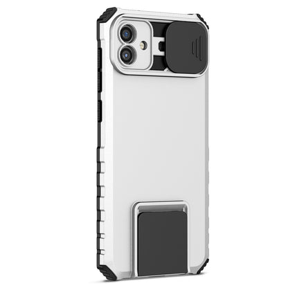 Kickstand Case for Samsung Galaxy A04 4G (164.4 x 76.3 x 9.1 mm) PC + TPU Phone Protector with Slide Camera Cover