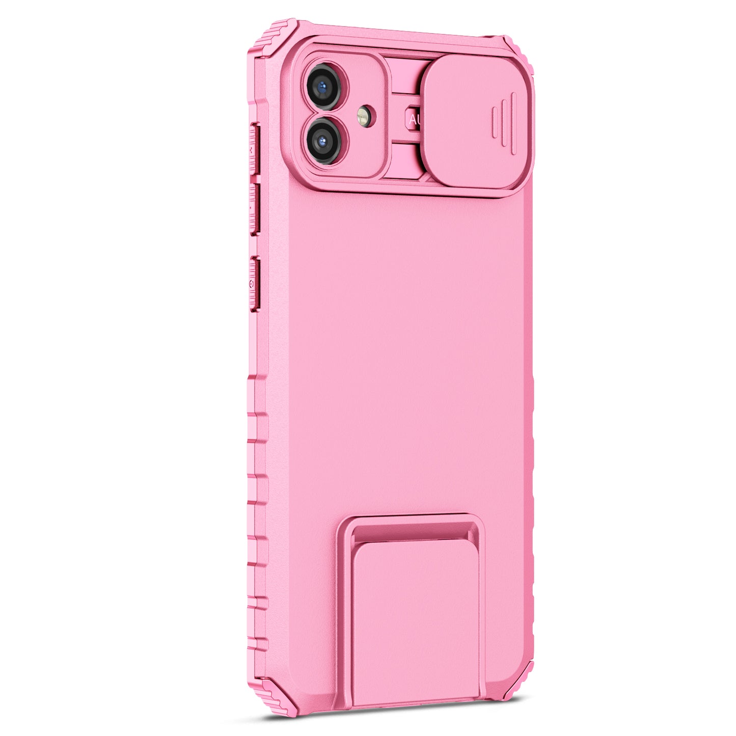 Kickstand Case for Samsung Galaxy A04 4G (164.4 x 76.3 x 9.1 mm) PC + TPU Phone Protector with Slide Camera Cover