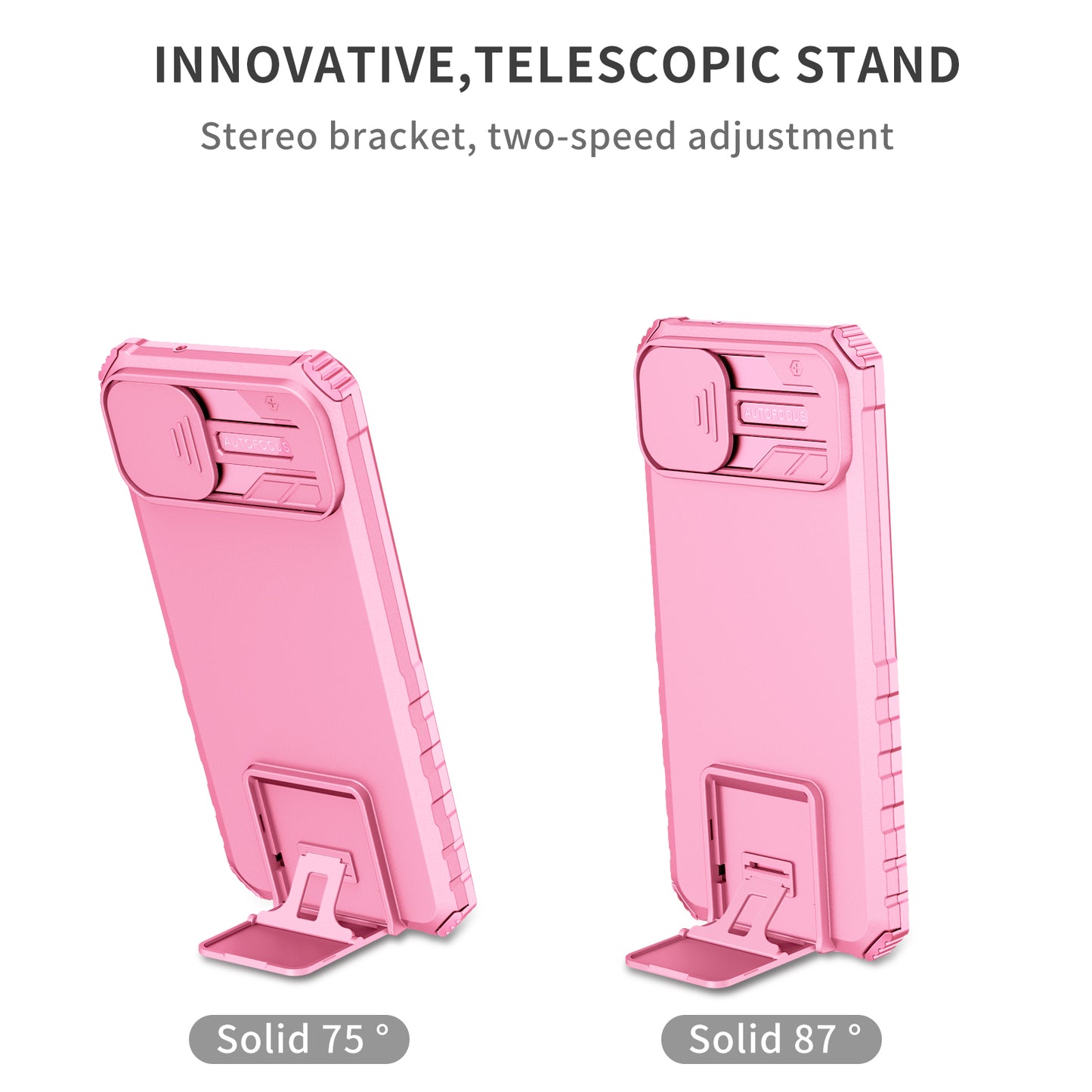 Kickstand Case for Samsung Galaxy A04 4G (164.4 x 76.3 x 9.1 mm) PC + TPU Phone Protector with Slide Camera Cover