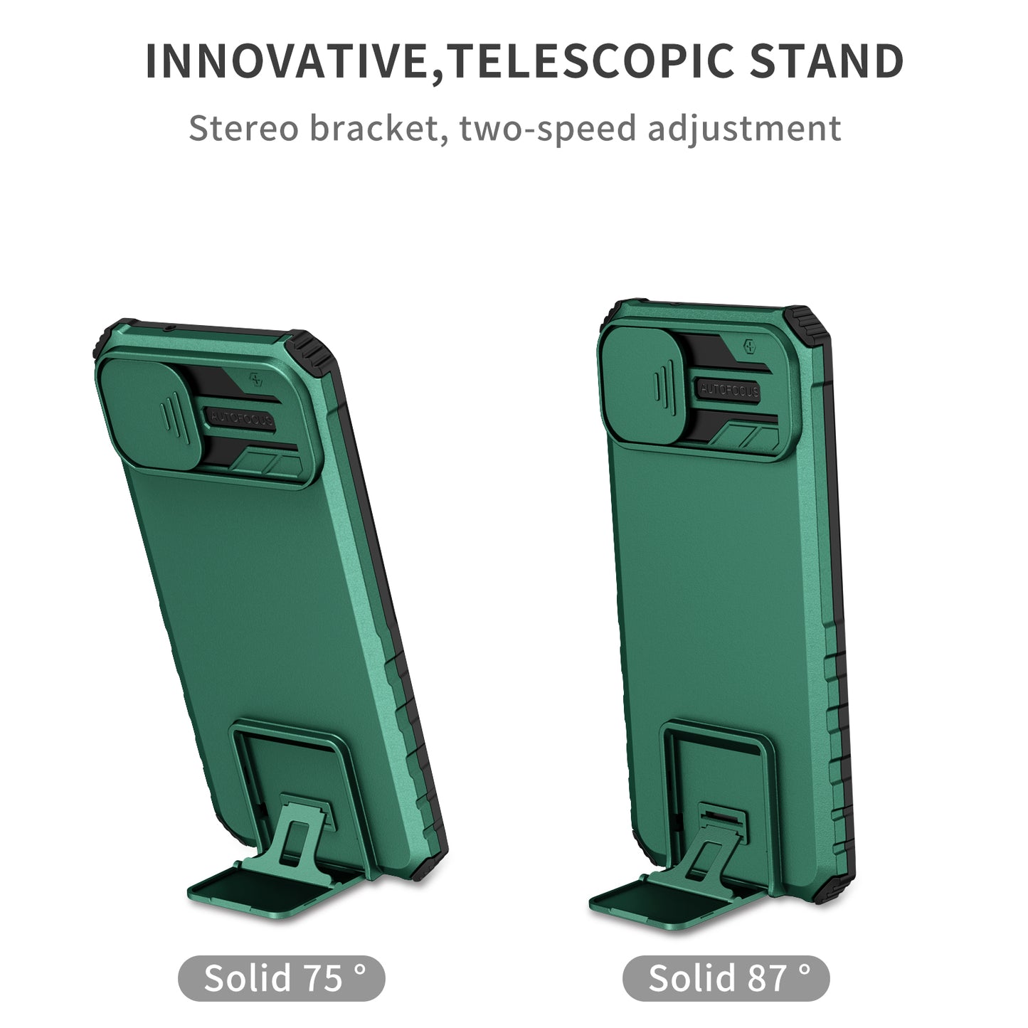 Kickstand Case for Samsung Galaxy A04 4G (164.4 x 76.3 x 9.1 mm) PC + TPU Phone Protector with Slide Camera Cover