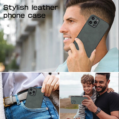 For iPhone 14 Pro Scratch Resistant Phone Cover PU Leather Coated TPU Case