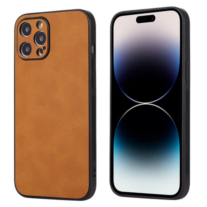 For iPhone 14 Pro Scratch Resistant Phone Cover PU Leather Coated TPU Case