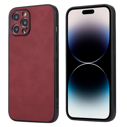 For iPhone 14 Pro Scratch Resistant Phone Cover PU Leather Coated TPU Case