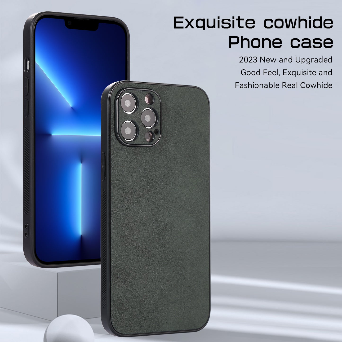 Phone Cover for iPhone 13 Pro Max 6.7 inch PU Leather Coated TPU Protective Case