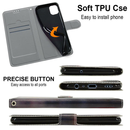 For Samsung Galaxy S23+ PU Leather Phone Case Card Slots Printed Pattern Stand Cover with Strap