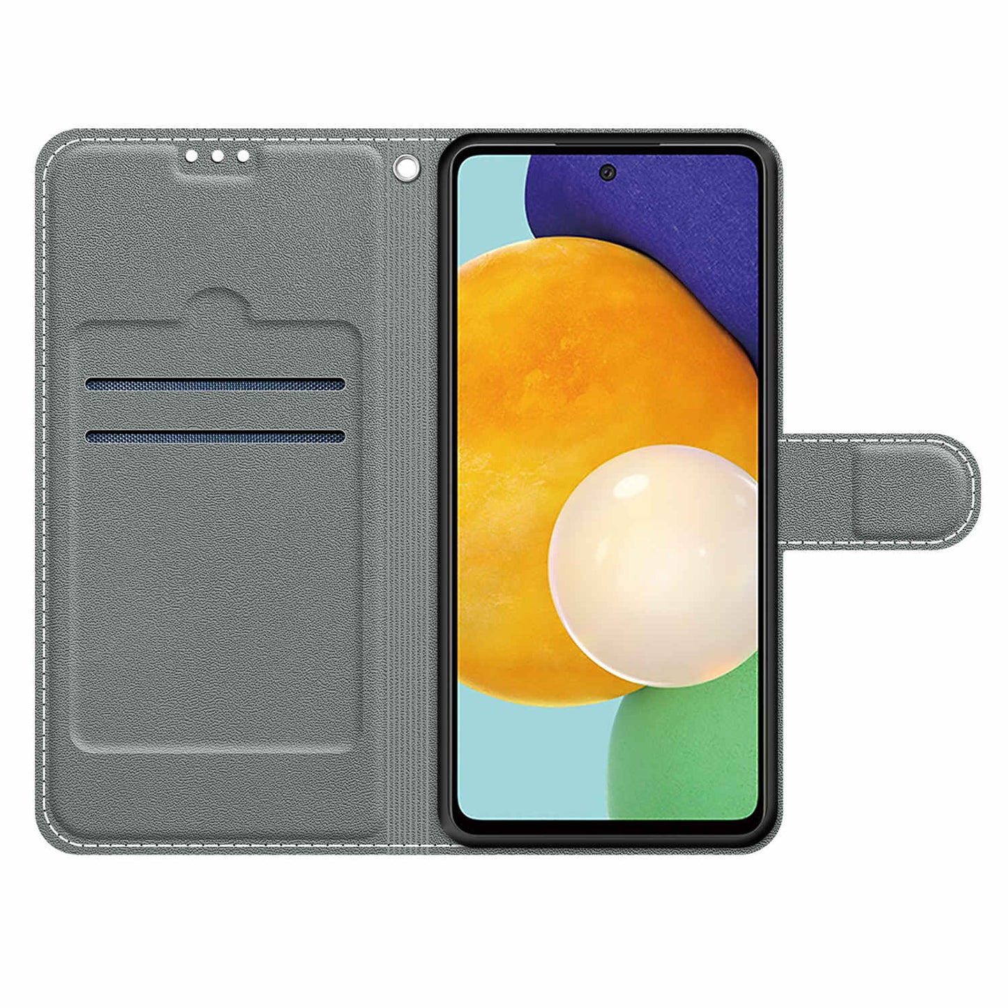 For Samsung Galaxy A14 4G / 5G PU Leather Cover Pattern Printed Card Slots Stand Flip Phone Case with Strap